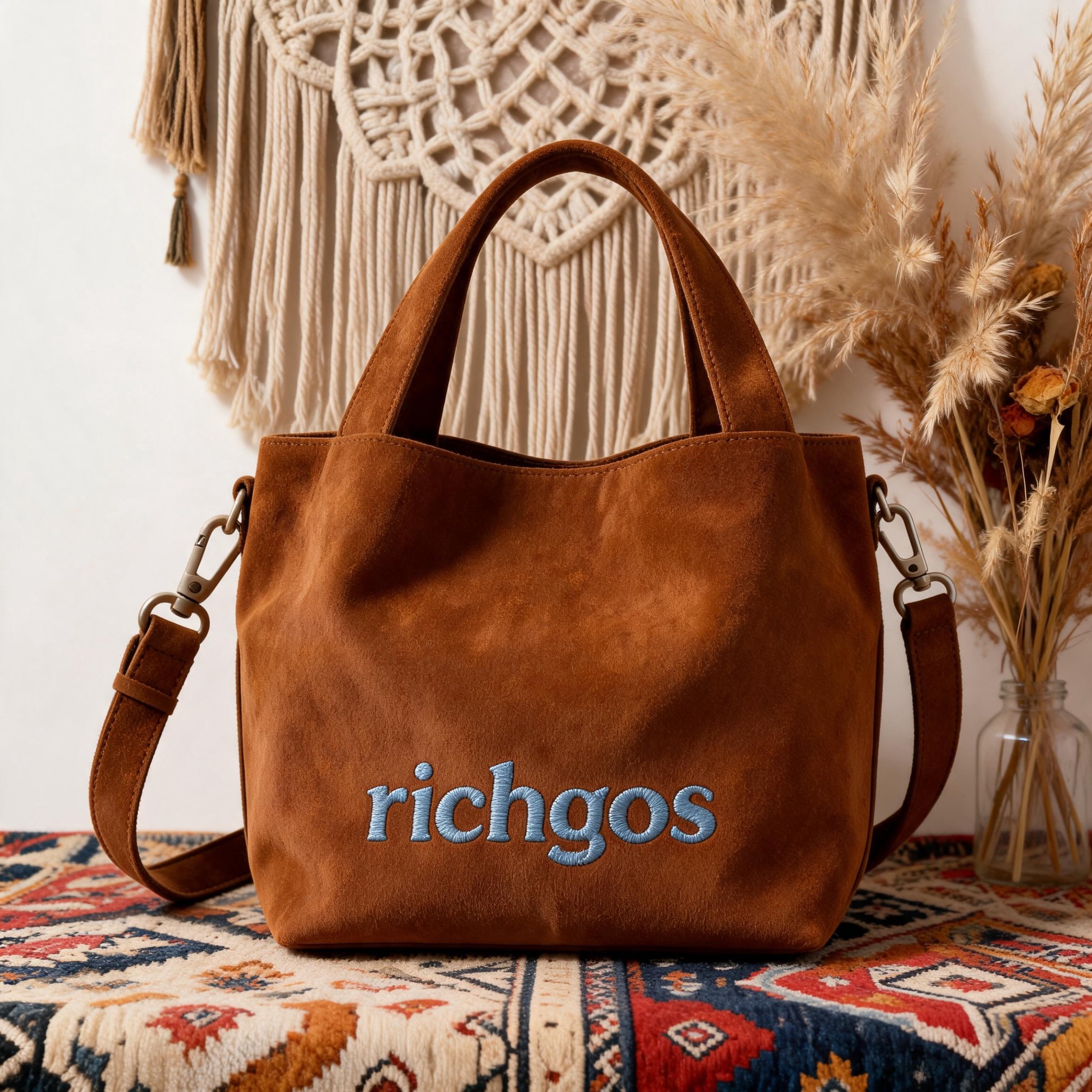 Richgos Croc-Embossed Clutch